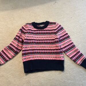 Jcrew small fair isle wool sweater